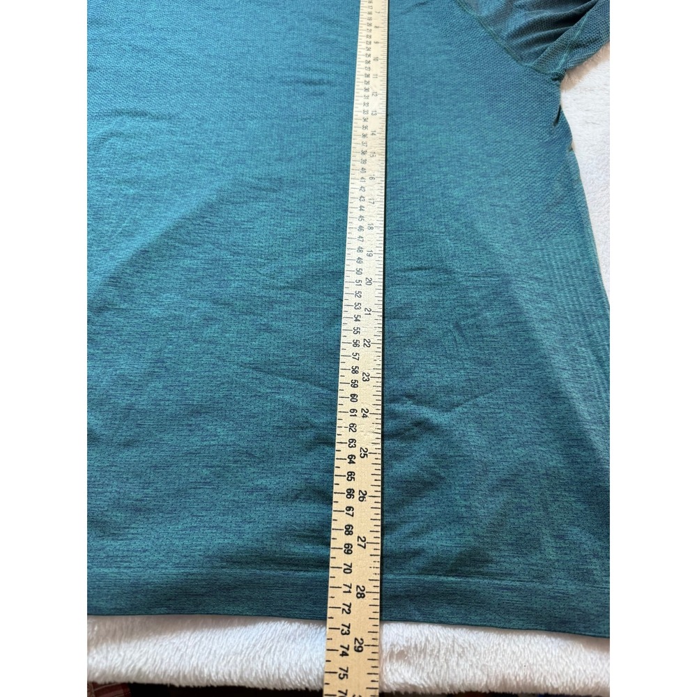 Lululemon Metal Vent Tech Long Sleeve Shirt Mens XL Teal Blue Heathered Workout - Picture 5 of 5